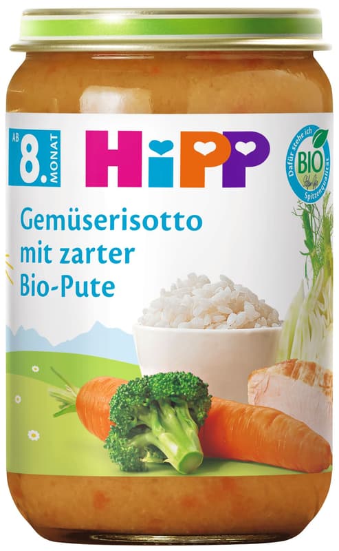 HiPP BIO Zeleninové rizoto s krůtím masem