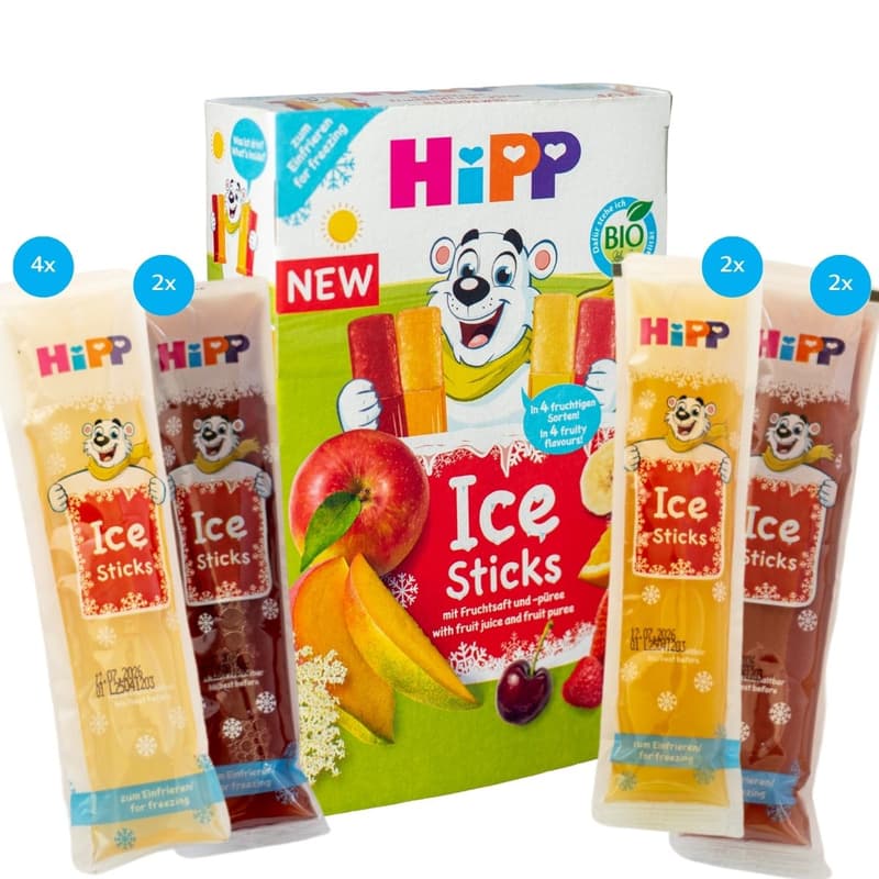 HiPP BIO Rampouchy – ovocné pyré ke zmražení 10×40 ml