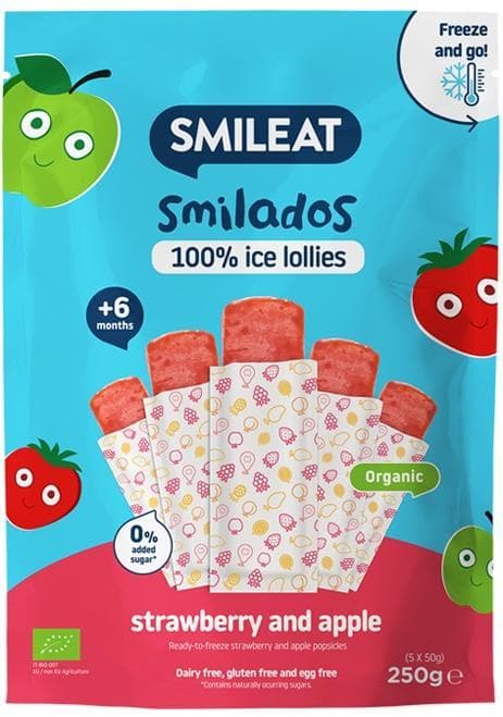 BIO 100% fruit ice cream for freezing strawberry and apple 5 pcs 6M+ 250g