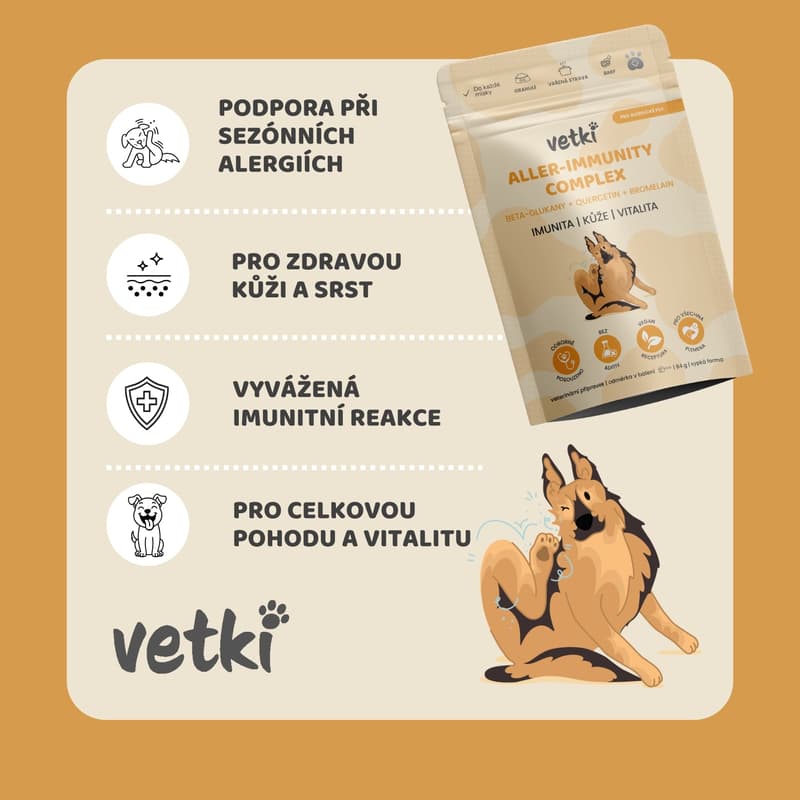 Vetki Aller-Immunity Complex doplněk stravy pro psy