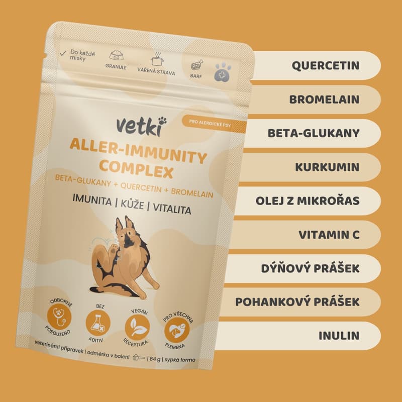 Vetki Aller-Immunity Complex doplněk stravy pro psy