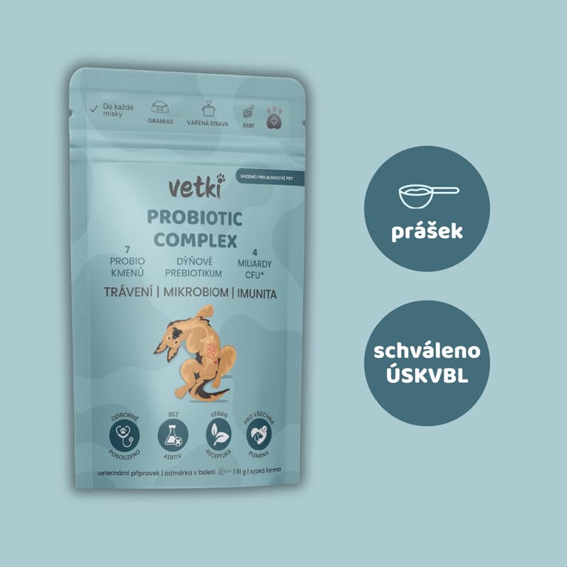 Vetki Probiotics and natural prebiotics for dogs