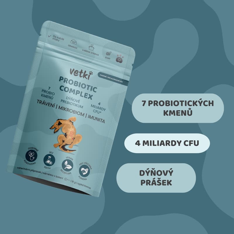 Vetki Probiotics and natural prebiotics for dogs