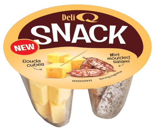 Deli Q Snack Gouda cubesand and Mini Mould Salami
