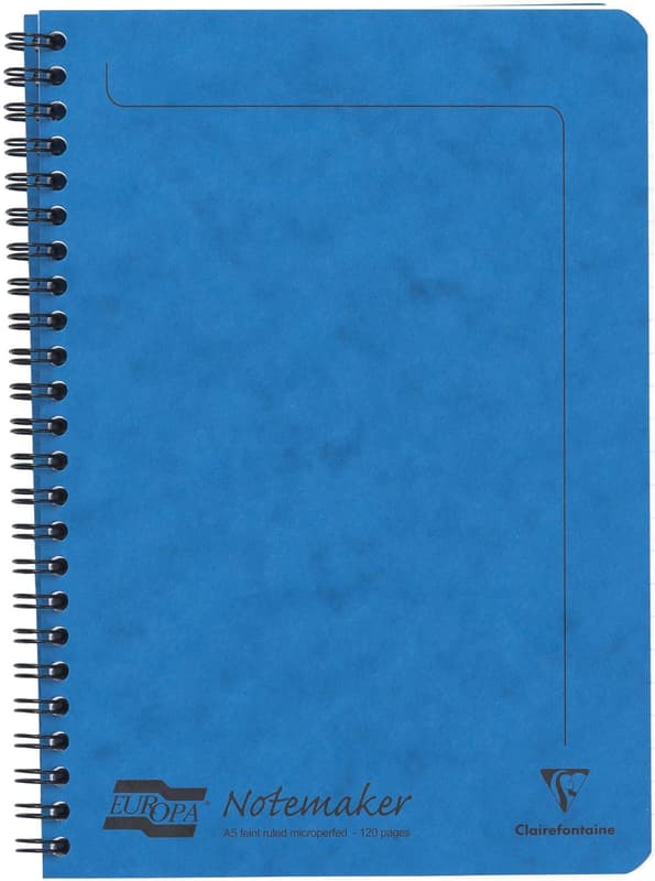 Clairefontaine Europa modrý zápisník A5 linkovaný, 60 listů