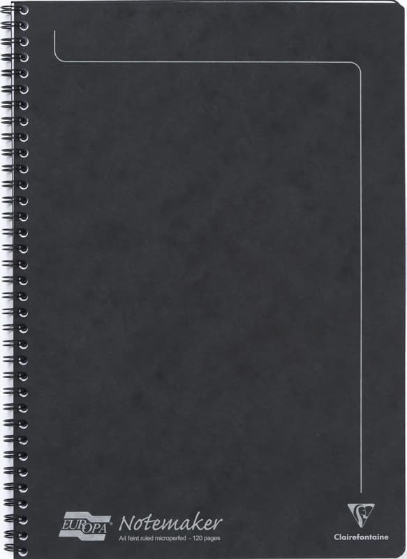Clairefontaine Europa black notebook A4 lined, 60 sheets