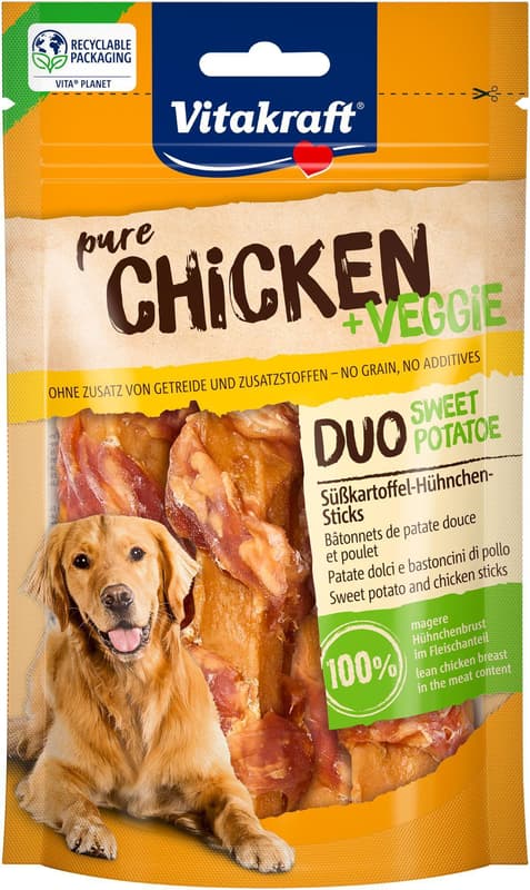 Vitakraft Chicken Duo Veggie batátové tyčinky s kuřecím masem pro psy