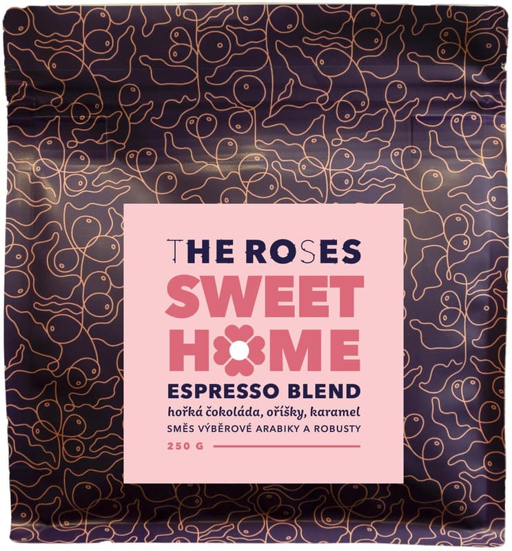 The Roses Sweet Home espresso Blend whole bean coffee