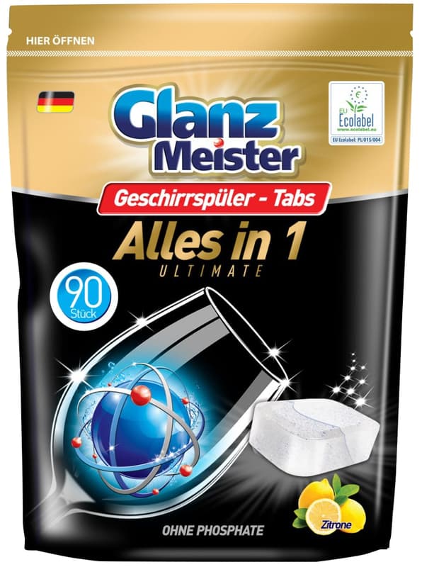 Glanz Meister Geschirrspüler Ultimate Alles in 1 dishwasher tablets