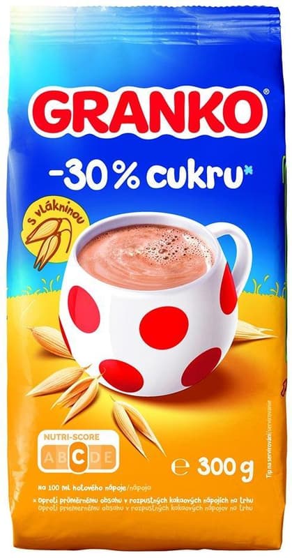Granko -30% Sugar Instant Cocoa Drink with Cereals