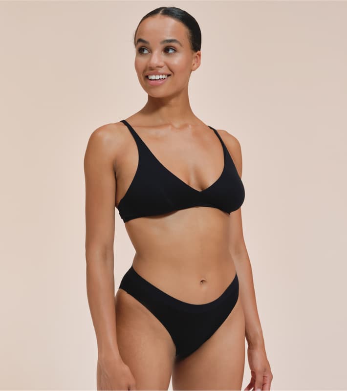 Snuggs Brief Tencel menstruační kalhotky M, černá