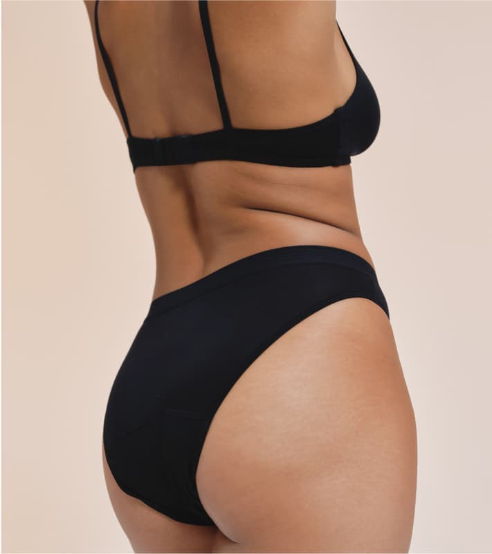 Snuggs Brief Tencel Menstrual Panties L, Black