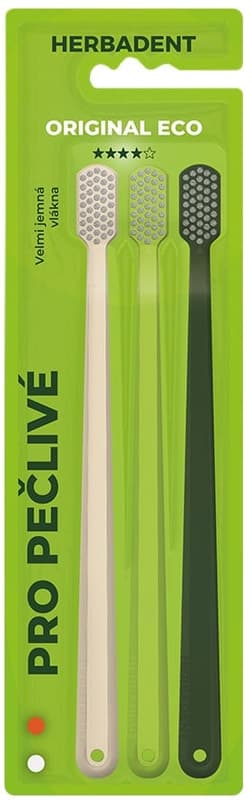 HERBADENT ORIGINAL ECO 4* toothbrush, very soft, Tripple pack