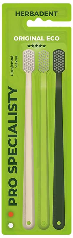 HERBADENT ORIGINAL ECO 5* toothbrush, ultra soft, Tripple pack