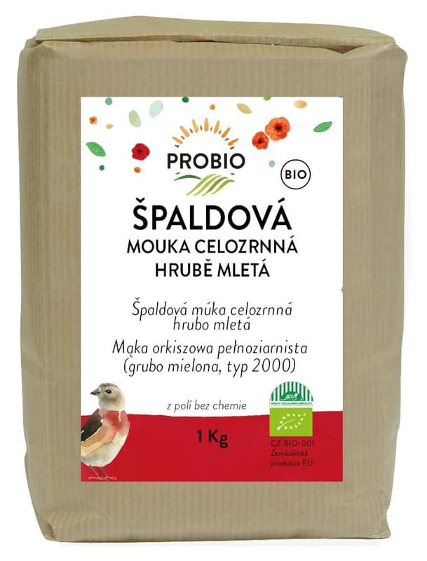 Probio BIO Organic Wholemeal Spelt Flour – Coarse Ground