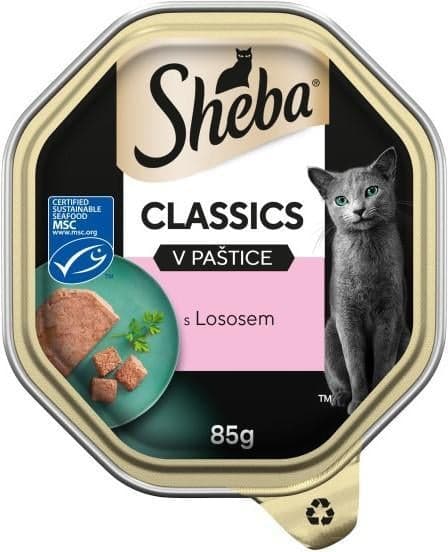 Sheba Paštička ve vaničce s lososem pro dospělé kočky