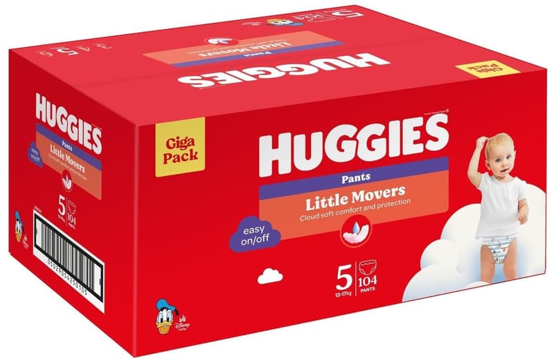 Huggies® Little Movers Pants box of 5 (12-17 kg)