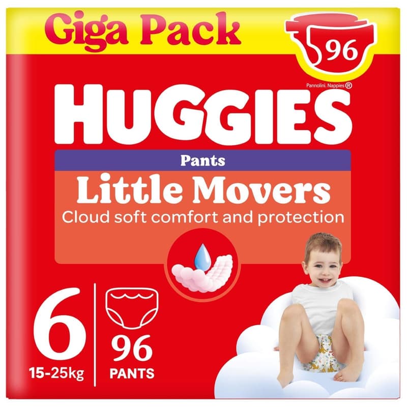 Huggies® Little Movers Pants box of 6 (15-25 kg)