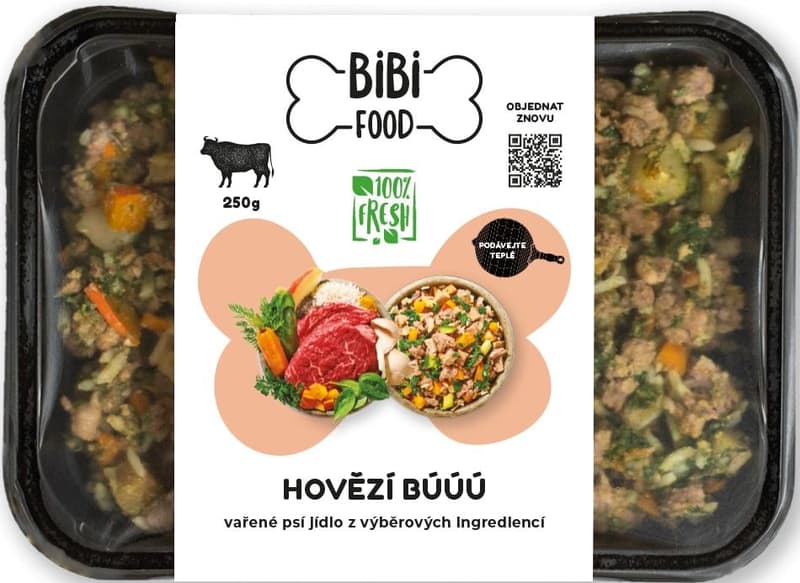 BiBi FOOD Beef Moo - cooked dog food