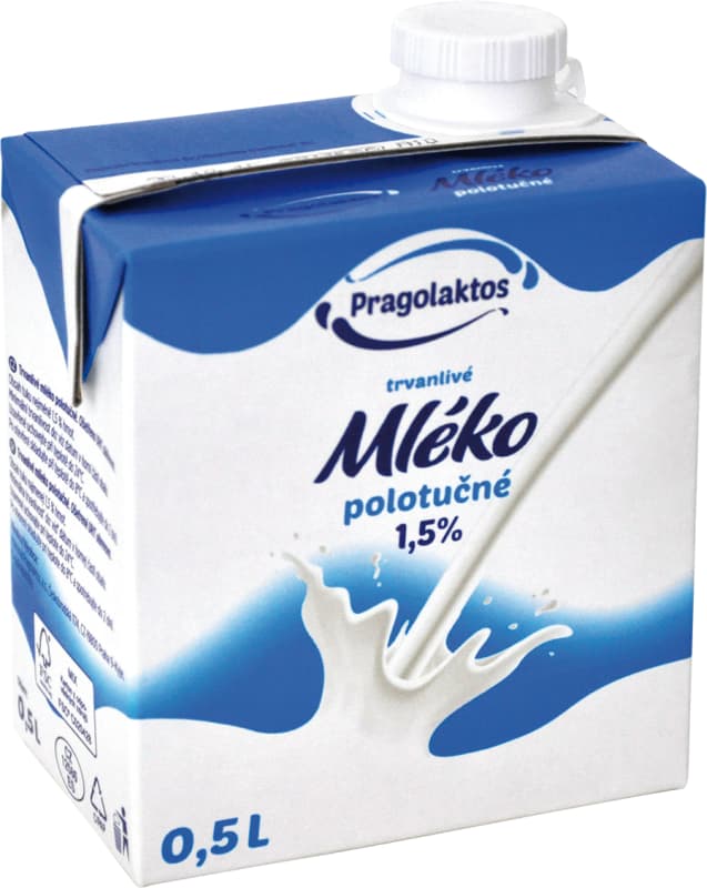 Pragolaktos Trvanlivé mléko s uzávěrem 1,5% polotučné