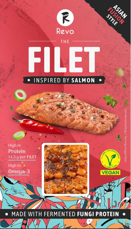 Revo Foods Vegan losos Asian fusion style