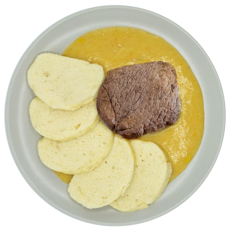 Pappudia Roast sirloin in cream sauce with dumplings