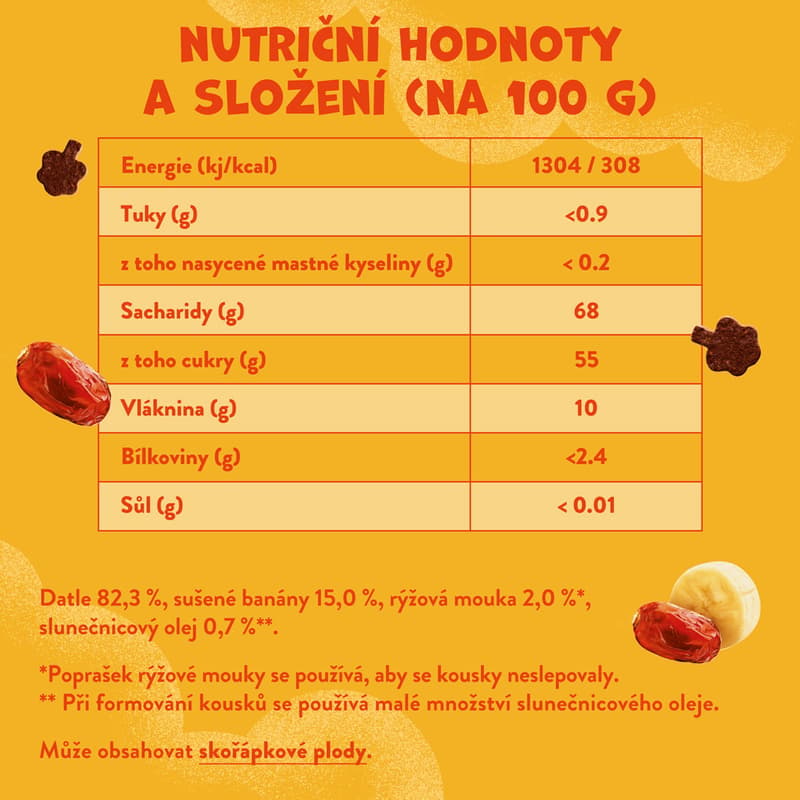 Goodies Datlovo-banánové kousky