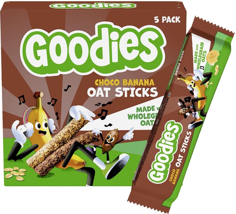 Goodies oat bars cocoa & banana 5x23g