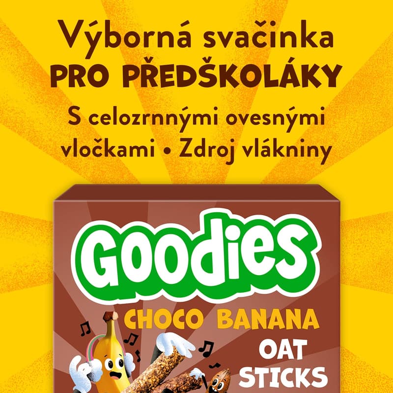 Goodies oat bars cocoa & banana 5x23g