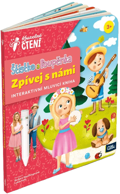 Albi Kouzelné čtení interaktivní mluvící kniha Štístko a Poupěnka – Zpívej s námi
