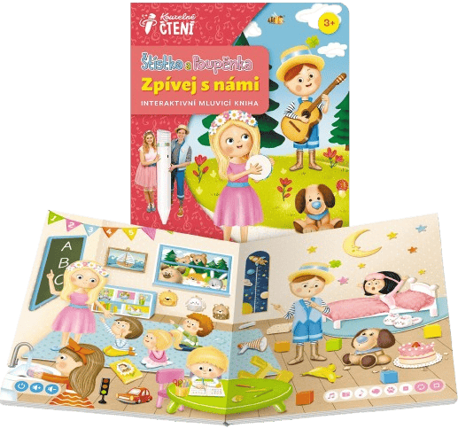 Albi Kouzelné čtení interaktivní mluvící kniha Štístko a Poupěnka – Zpívej s námi