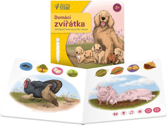 Albi Kouzelné čtení interaktivní mluvící kniha pro nejmenší – Domácí zvířátka