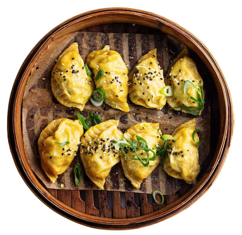 Kuřecí knedlíčky s jarní cibulkou z Dim Sum Spot