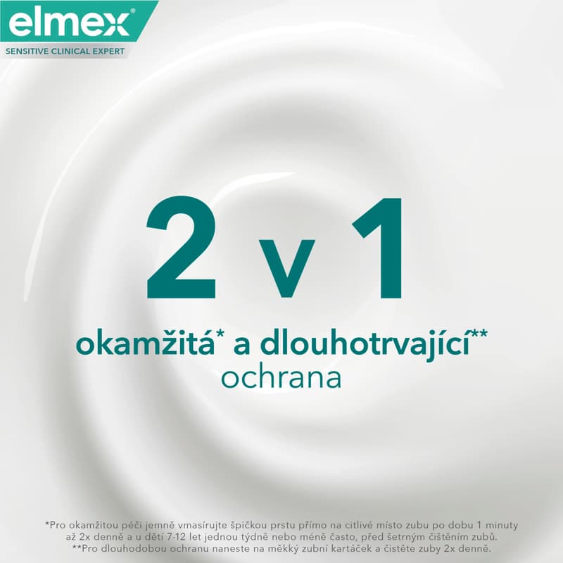 elmex Sensitive Clinical Expert Instant Care 2v1 zubní pasta