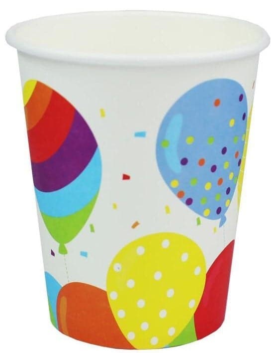 Luma Papírové kelímky Happy Birthday 250 ml