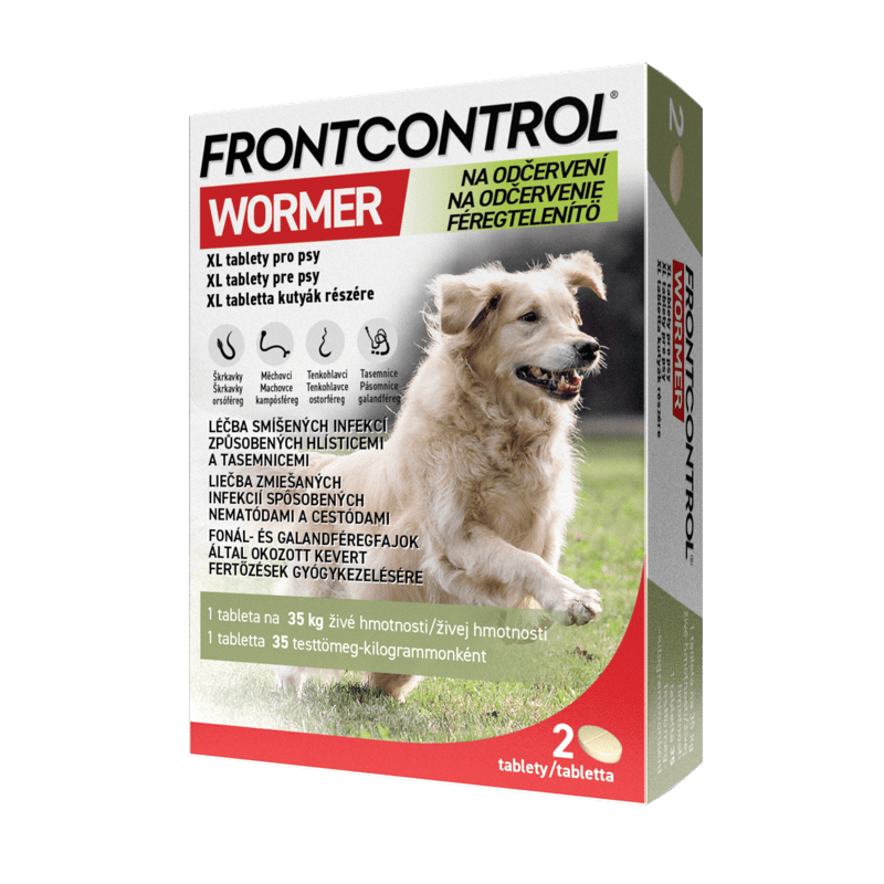 Frontcontrol Wormer pro psy XL tbl.2