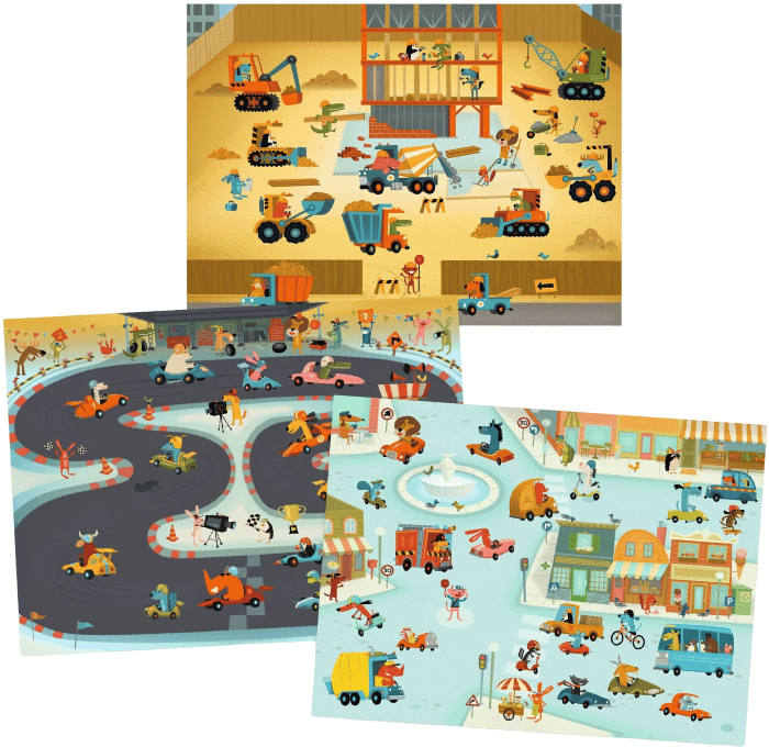 Djeco Set of Cars Pens
