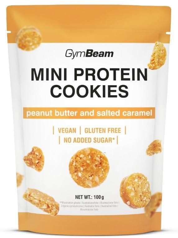 GymBeam Mini protein cookies peanut butter and salted caramel