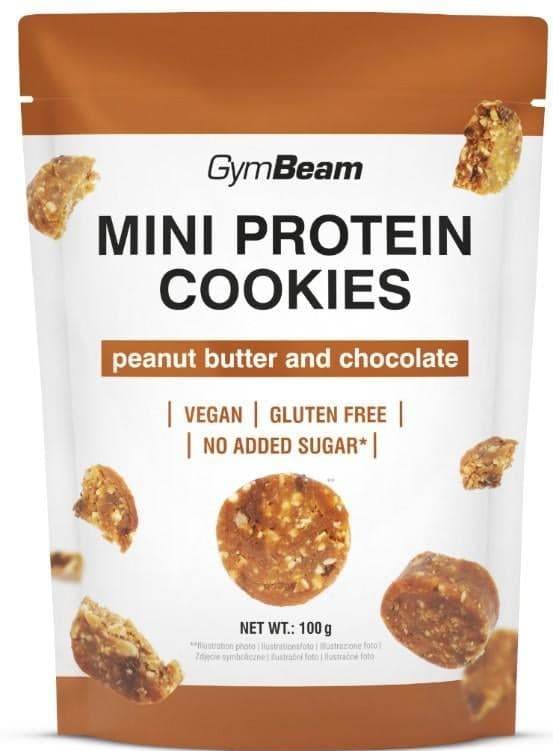GymBeam Mini protein cookies arašídové máslo a čokoláda