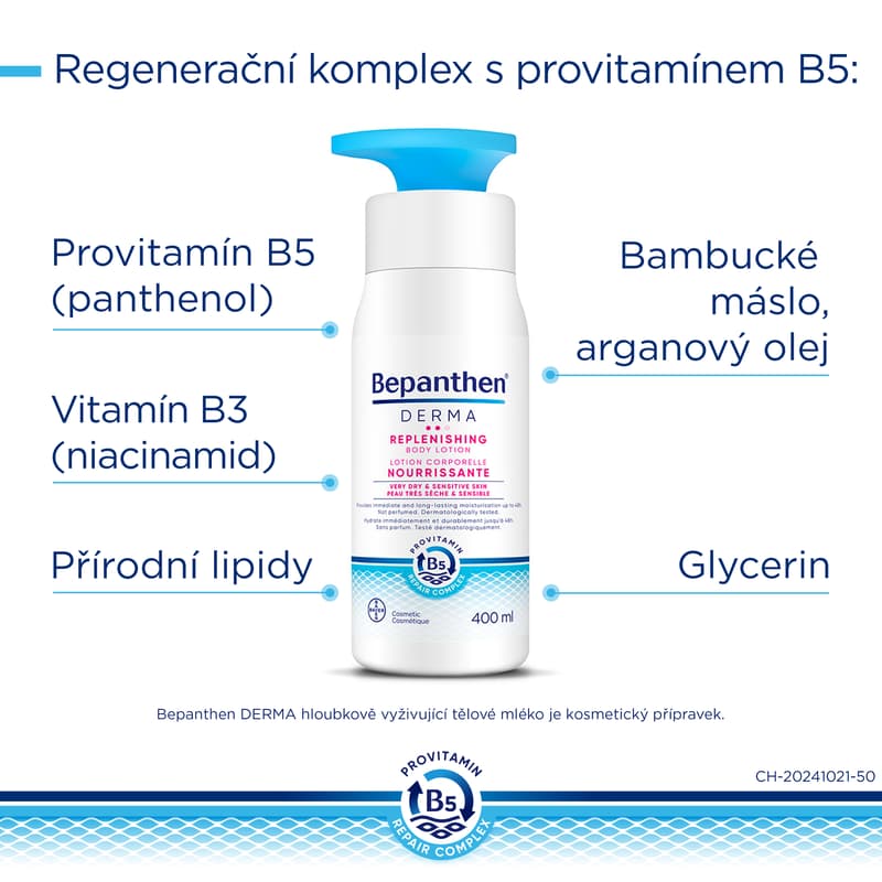 Bepanthen Derma hloubkově vyživ.tělové mléko 400ml