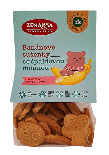 Biopekárna Zemanka BIO Špaldové banánové sušenky
