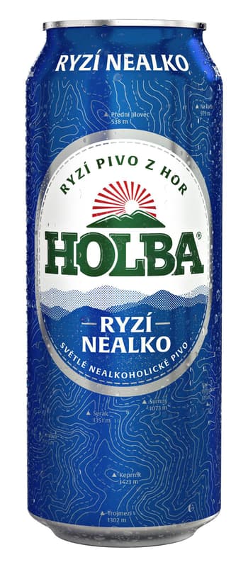 Holba Ryzí nealko Nealkoholické pivo plech (6×0,5 l)