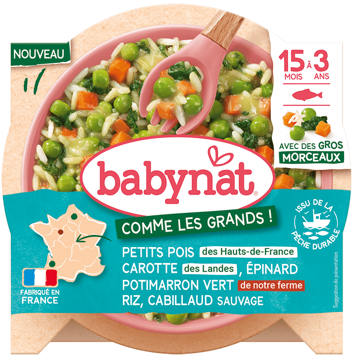 BABYNAT risotto with vegetables and wild cod 200 g