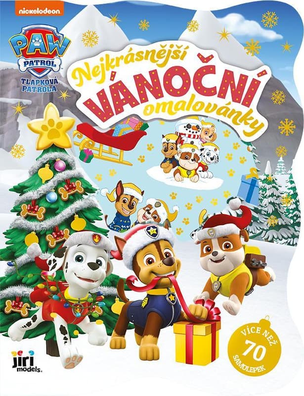 The most beautiful Christmas coloring book with Paw Patrol stickers