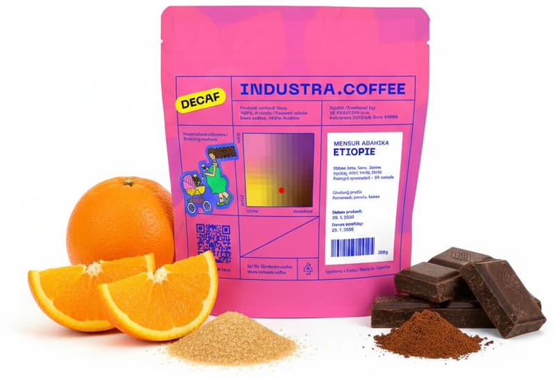Industra.Coffee Colombia El Placer filter/espresso decaffeinated whole bean coffee