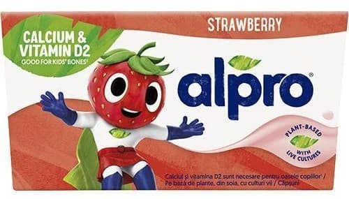 Alpro Kids fermented soy dessert strawberry 4×115 g