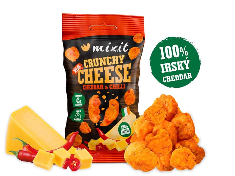 Mixit Křupavý sýr do kapsy Irský cheddar s chilli