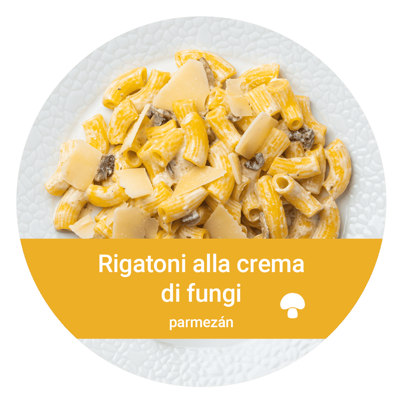 Čerstvá pasta Rigatoni fungi creme