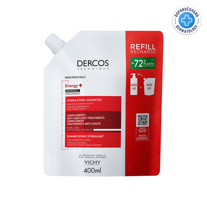 VICHY DERCOS Energy+ šampón náhradní náplň 400ml