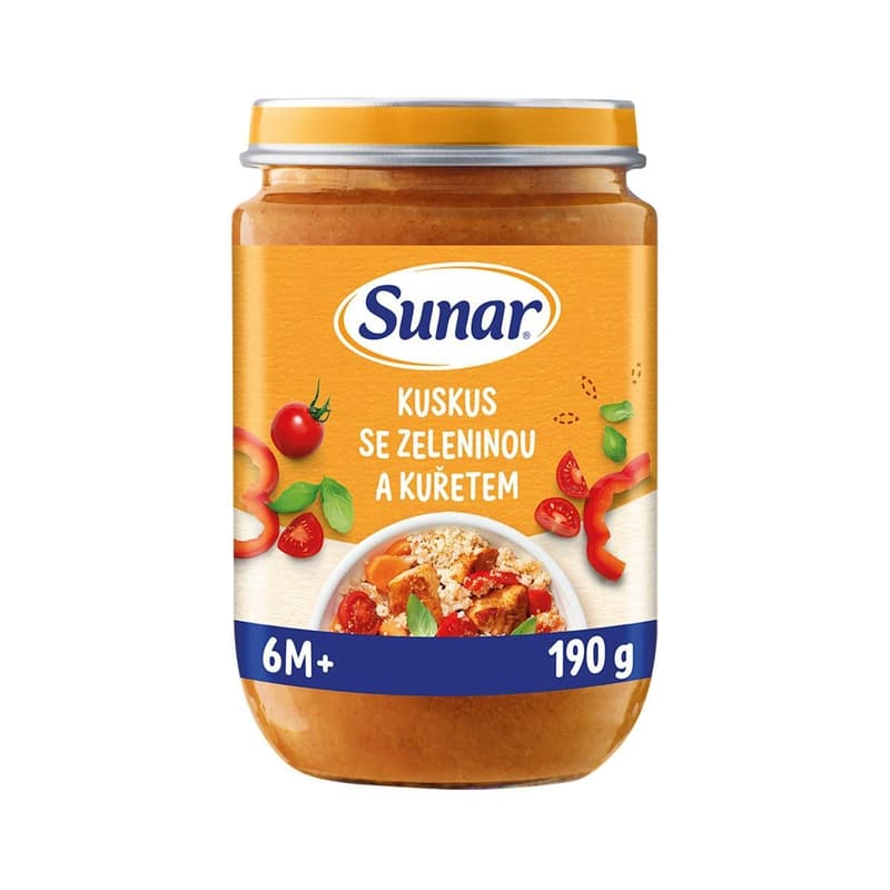 Sunar baby food couscous with vegetables and chicken 6m+, 190g